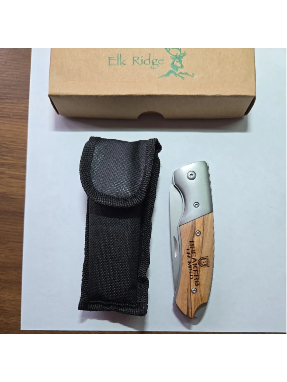 New Elk Ridge Lockback ER-166 Breakers Unlimited Promotional Collection knife